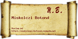 Miskolczi Botond névjegykártya
